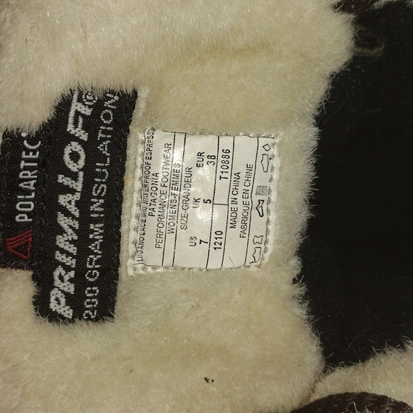 Patagonia Lugano Lace Espresso Waterproof Polartec Mid Boot 6/7 - Picture 8 of 8